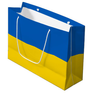 Sacola Para Presentes Grande Patriótica Ucrânia Bandeira Grande do Presente