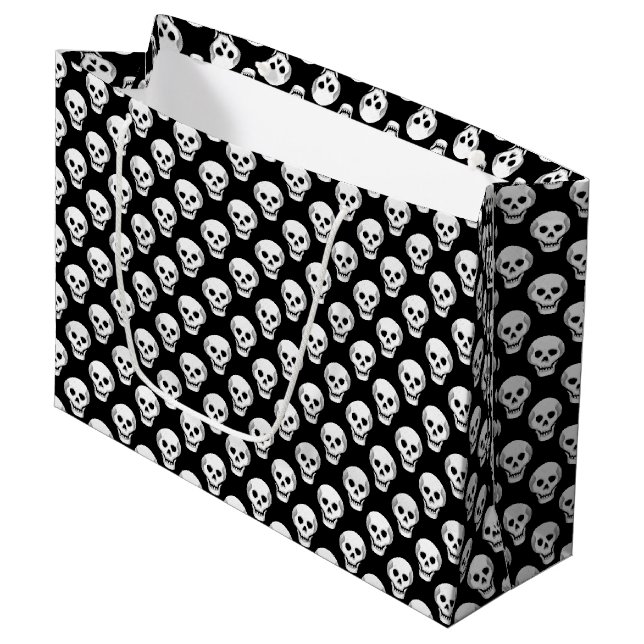 Sacola Para Presentes Grande Patterno Sketchy Halloween (Frente inclinada)