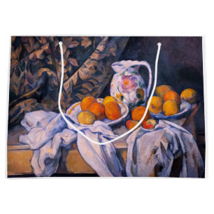 Sacola Para Presentes Grande Paul Cezanne - A Vida Estática com uma Cortina