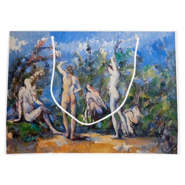 Sacola Para Presentes Grande Paul Cezanne - Cinco Bathers (Frente)