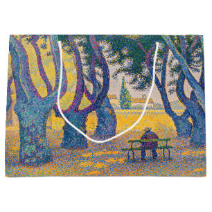 Sacola Para Presentes Grande Paul Signac - Place des Lices, Santo-Tropez