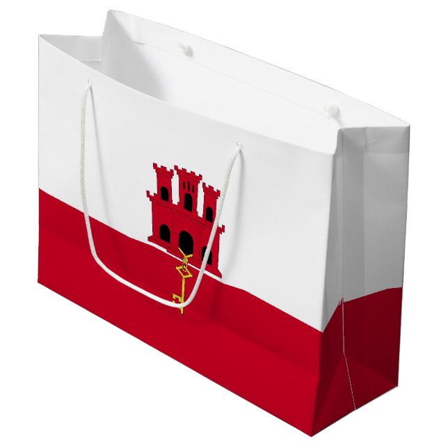 Sacola Para Presentes Grande pavilhão de Gibraltar (Frente inclinada)