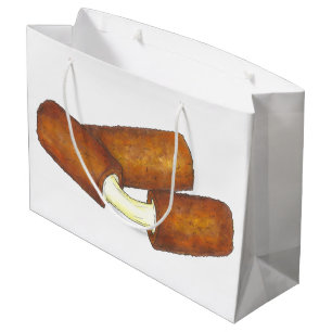 Sacola Para Presentes Grande Pedaços de queijo Mozzarella secos Pentes de Comid