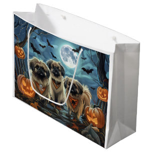 Sacola Para Presentes Grande Pekingese Halloween Spooky