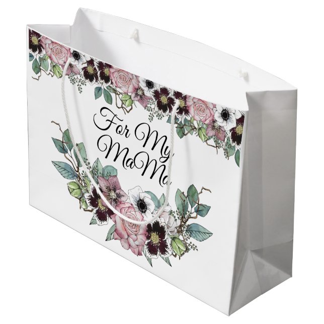 Sacola Para Presentes Grande Pela Minha Mãe Grande Saco De Presente (Verso inclinado)