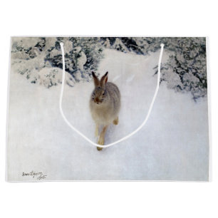Sacola Para Presentes Grande Pele de inverno (Coelho), Bruno Liljefors