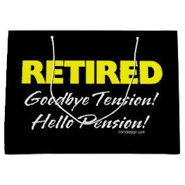 Sacola Para Presentes Grande Pensão aposentada de Hellow (escura)