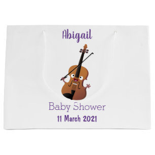 Sacola Para Presentes Grande Personagem de desenho animado musical de violino e