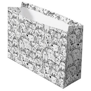 Sacola Para Presentes Grande Personagens Fofos Kawaii Desenhados (2)