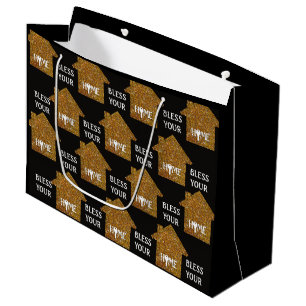 Sacola Para Presentes Grande Personalizado BLESS O Cliente do Realator DOMÉSTIC