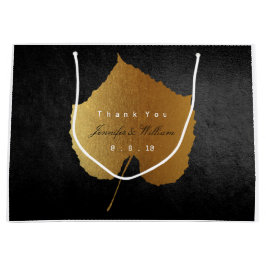 Sacola Para Presentes Grande Personalizado Obrigado A Ficar Dourado