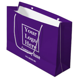 Sacola Para Presentes Grande Personalize seu logotipo aqui em roxo real