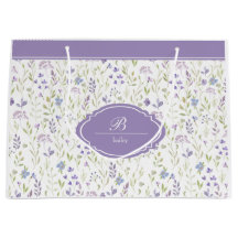 Personalized Purple Floral Monogram