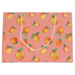 Sacola Para Presentes Grande Pêssego de Verão doce
