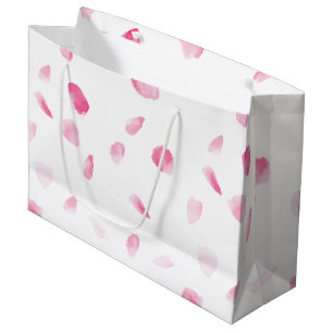Sacola Para Presentes Grande Petais Rosa românticos