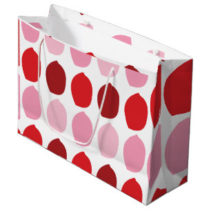 Sacola Para Presentes Grande Pétalas de Flores Rosa Vermelho