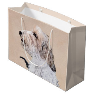 Sacola Para Presentes Grande Petit Basset Griffon Vendéen - Pintura de cães