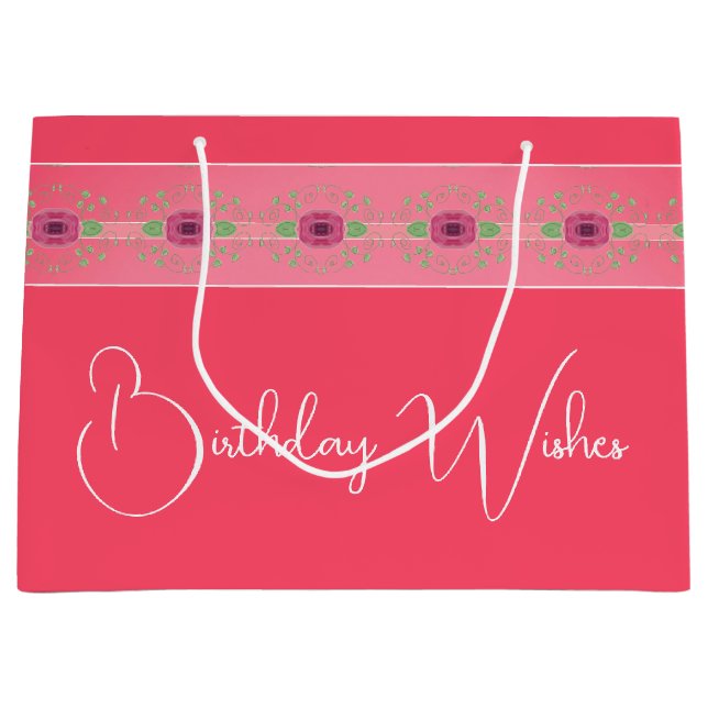 Sacola Para Presentes Grande Petite Floral Design (Frente)