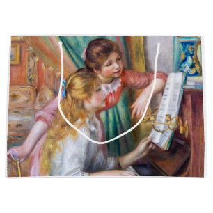 Sacola Para Presentes Grande Pierre Auguste Renoir - Jovens Meninas no Piano