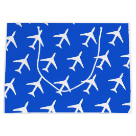 Sacola Para Presentes Grande Piloto de avião de avião de avião branco Funky Fly