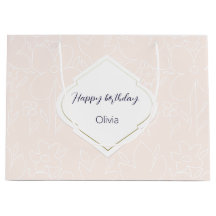 Pimk White Wildflower Padrão Monograma