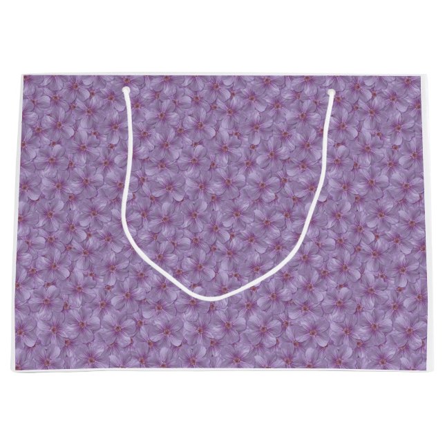 Sacola Para Presentes Grande Pineywoods Geranium Padrão Sem Costura (Frente)