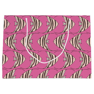 Sacola Para Presentes Grande Pink Angel Fish Gift Bag