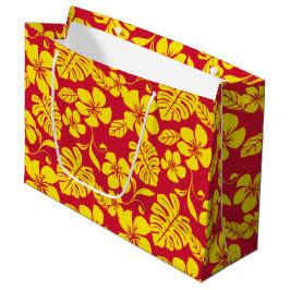 SACOLA PARA PRESENTES GRANDE PINK BIKINI (VERMELHO/DOURADO)