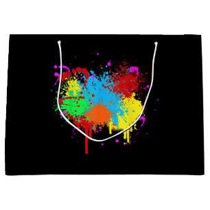 Sacola Para Presentes Grande Pintura bonito, pintura com Abstrato de pintura