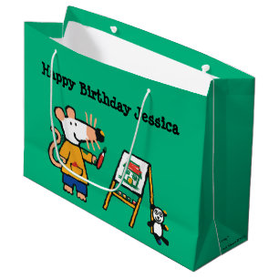 Sacola Para Presentes Grande Pintura com Maisy!