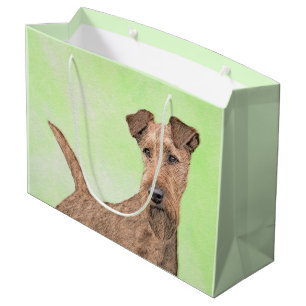 Sacola Para Presentes Grande Pintura de Terrier irlandesa - Arte de Cão Origin