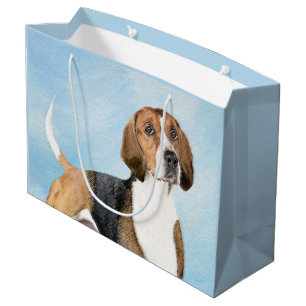 Sacola Para Presentes Grande Pintura Inglesa em Foxhound - Arte Cachorra Origin