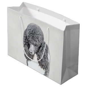 Sacola Para Presentes Grande Pintura Preta Padrão - Arte Canina