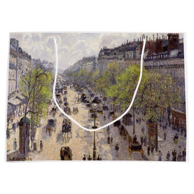 Sacola Para Presentes Grande Pissarro - Boulevard Montmartre, Primavera (Frente)