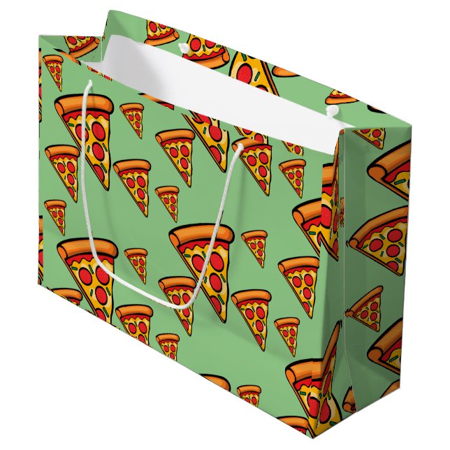 Sacola Para Presentes Grande Pizza Friday Design - Saco do presente - Grande (Frente inclinada)