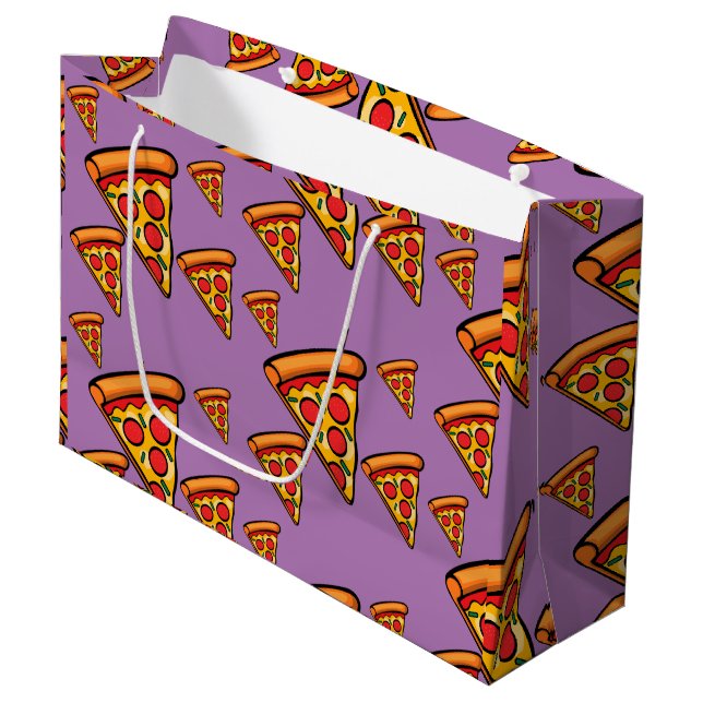 Sacola Para Presentes Grande Pizza Friday Design - Saco do presente - Grande (Frente inclinada)
