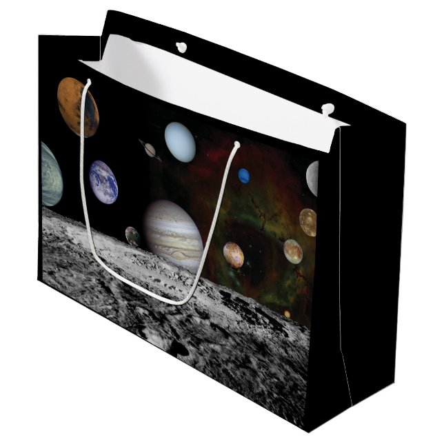 Sacola Para Presentes Grande Planetas do sistema solar (Frente inclinada)