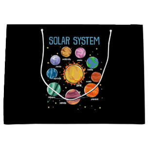 Sacola Para Presentes Grande Planetas do Sistema Solar Espaço Ciência Meninas S