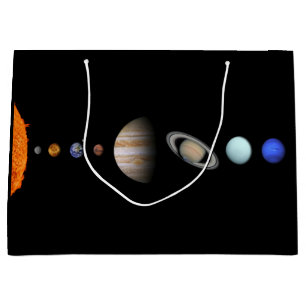 Sacola Para Presentes Grande PLANETAS saco do presente do SISTEMA SOLAR do