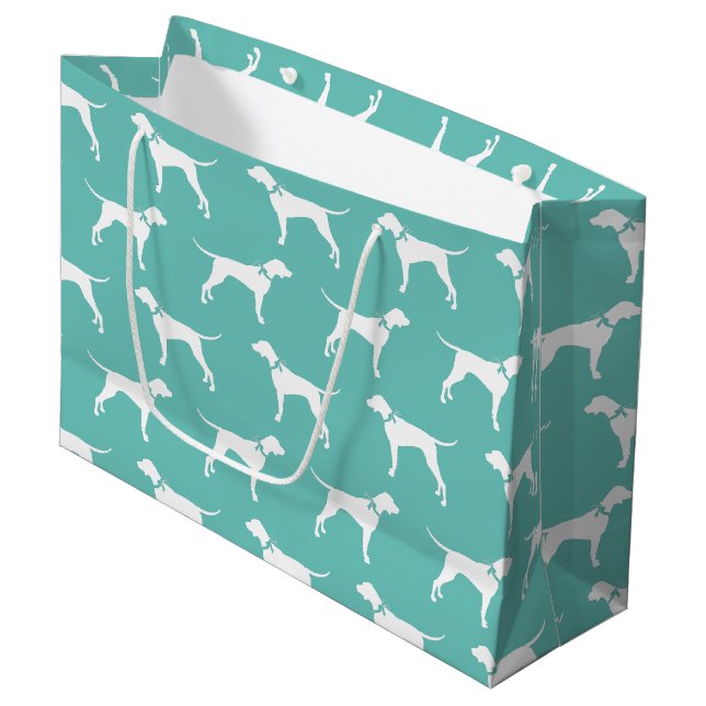Sacola Para Presentes Grande Pointer Dog Puppy English Setter (Frente inclinada)
