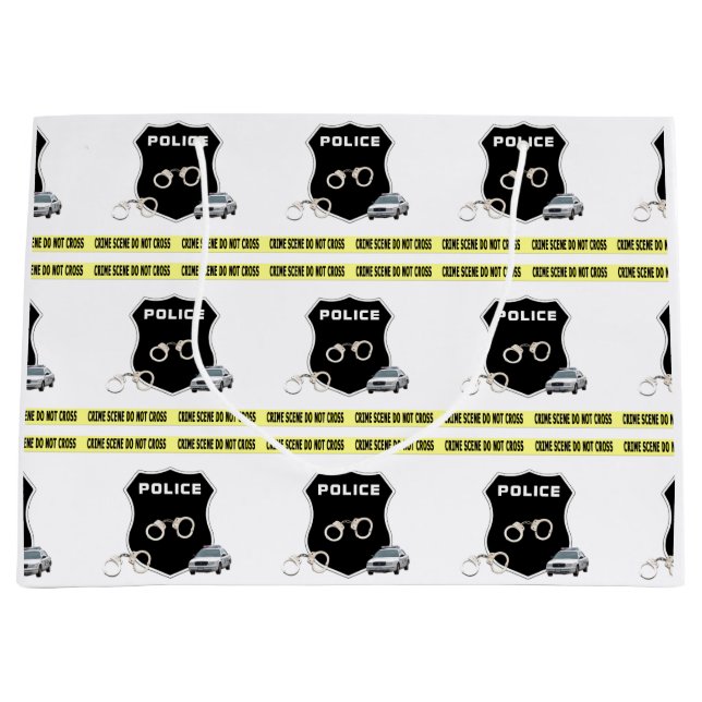 Sacola Para Presentes Grande Polícia da cena do crime   (Frente)