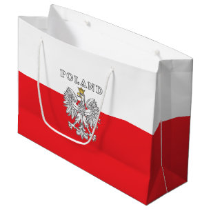 Sacola Para Presentes Grande Polônia com Eagle polonês