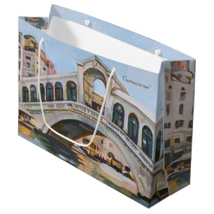 Sacola Para Presentes Grande Ponte Rialto   Veneza, Itália