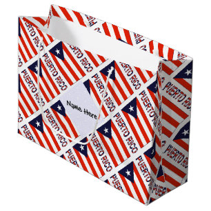 Sacola Para Presentes Grande Porto Rico Porto Rico Bandeira Porto-Riquenho Envi