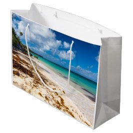 Sacola Para Presentes Grande praia de Anse Canot em Marie-Galante