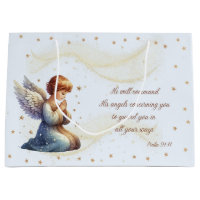 Preguiçoso Anjo com Psalm 91:11 Saco do Presente
