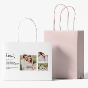 Sacola Para Presentes Grande Presente de Casal de Colagem de Fotos e Família R
