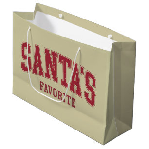 Sacola Para Presentes Grande Presente de Natal Favorito do Papai Noel Engraçado