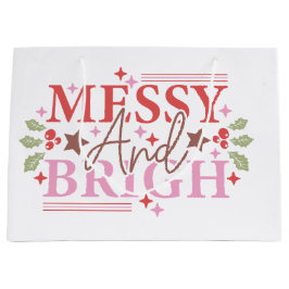 Sacola Para Presentes Grande Presente de Natal Mensal e Brilhante personalizado