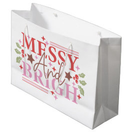 Sacola Para Presentes Grande Presente de Natal Mensal e Brilhante personalizado